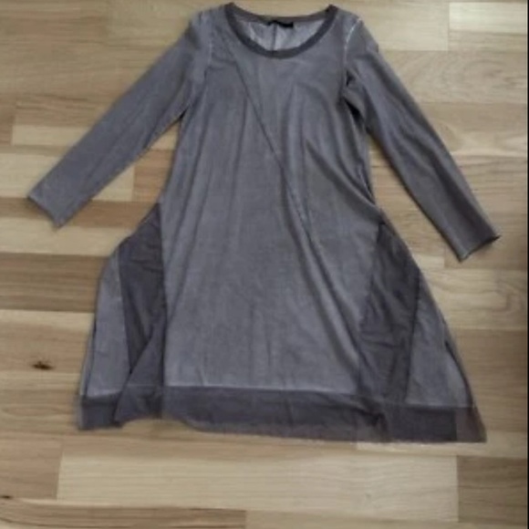 Luukaa heather asymmetric cotton jersey tunic/dress size 8 US - Picture 3 of 10